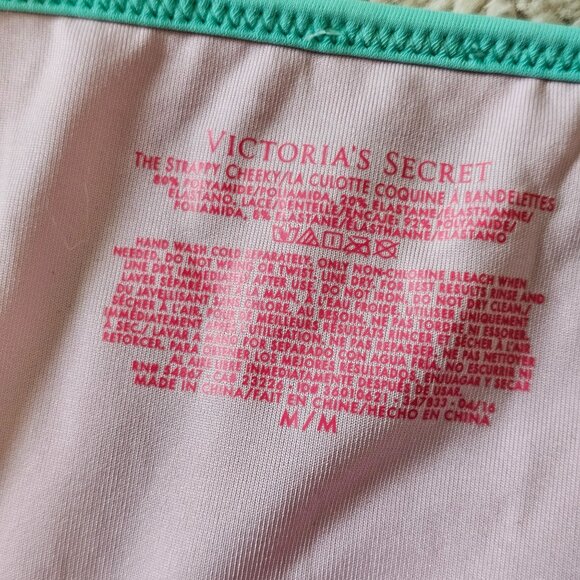 Victorias Secret Mermaid Ombre Pastel Lace Triangle Bikini Set Multicolor 34D M - Picture 4 of 11